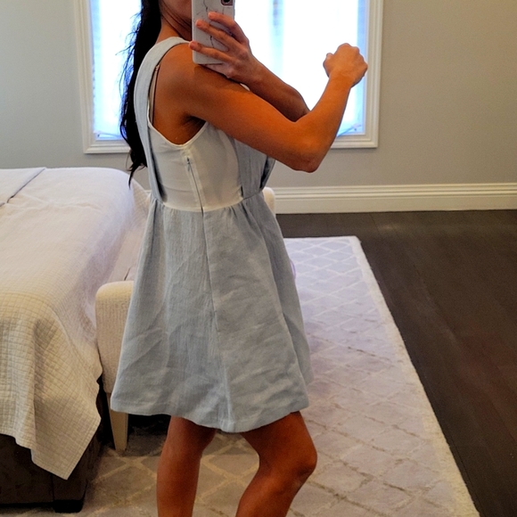 WOMEN'S SANDRO PARIS BLUE DENIM DRESS SIZE 3 - Picture 2 of 4